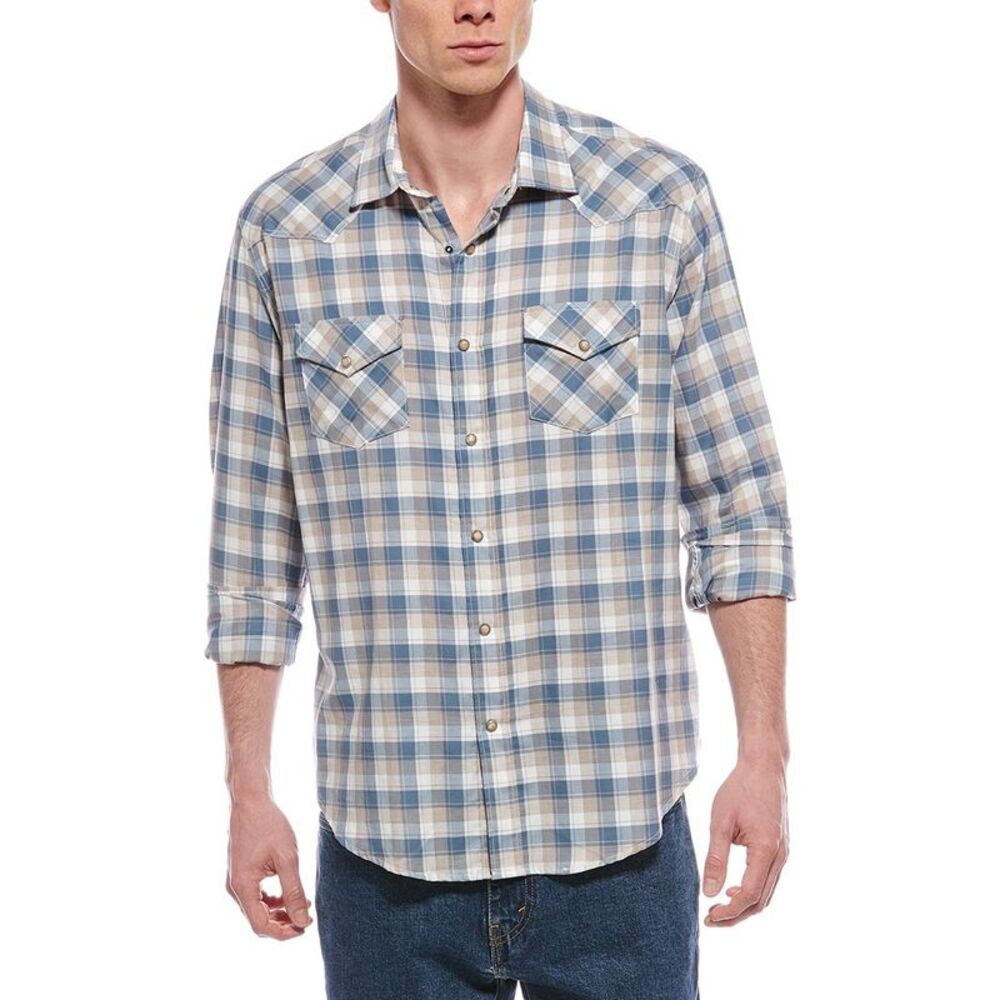 Eleventy Mens  Texas Shirt, Tan